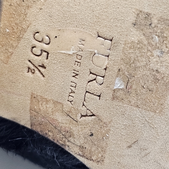 Furla Womens Ankle Bootie Round Toe Zip Side Gold Heels Leather Black Size 35.5 - Picture 14 of 14